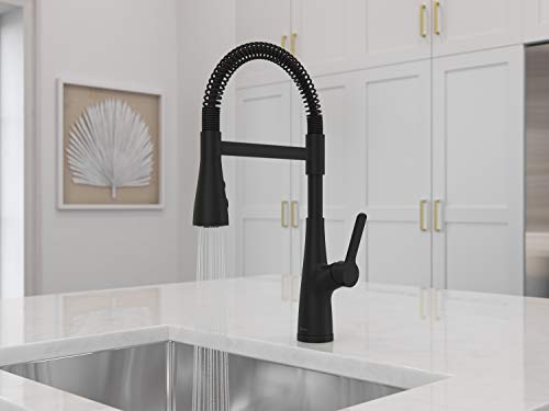 Pfister Neera Commercial Culinary Kitchen Faucet with Pull Down Sprayer, Single Handle, High Arc, Matte Black Finish, LG529NECB