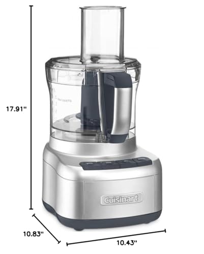 Cuisinart Elemental 8-Cup Food Processor, Silver (FP-8SV) with 1 YR CPS Enhanced Protection Pack
