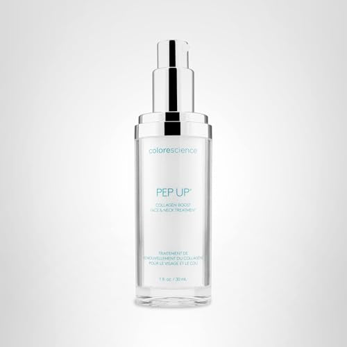 Colorescience Pep Up Collagen Renewal Face & Neck Treatment, Promotes Collagen and Elastin Production, 10 Peptides to Defend Against Signs of Aging