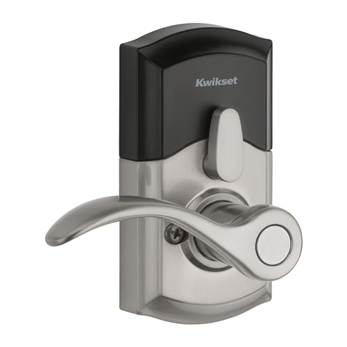 Kwikset SmartCode 955 Pembroke Light Commercial 10-Button Keypad Electronic Lever, Convenient Keyless Entry, 3-Year Battery Life and High Traffic Durability in Satin Nickel