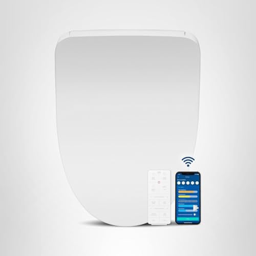 Bio Bidet BB1200 Elongated Smart Bidet, Warm Water Wash, Heated Seat & Dryer, App & Remote Control