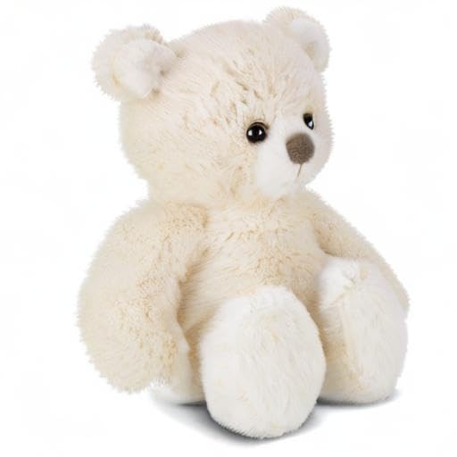 Bearington Tucker Off White Teddy Bear Stuffed Animal - 11" Soft Teddy Bear Plushies with Scruffy Fur and Weighted Body - Adorable Stuffed Bears Plush Toy Gift for Kids, Babies, and Animal Lovers