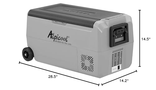 Alpicool T36 Dual Temperature Control 12 Volt Refrigerator 38 Quart Portable Car Fridge Freezer (-4°F~68°F) for Truck, RV, Boat, Camping and Travel