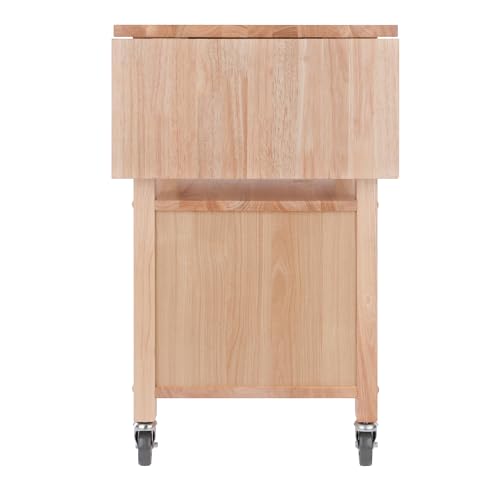 Winsome Wood/Veneer Mobile Kitchen Cart with Lockable Wheels, Beech (84920)