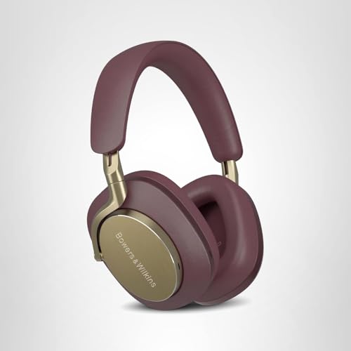 Bowers & Wilkins Limited Edition Px8 Over-Ear Bluetooth Headphones, Advanced Active Noise Cancellation Wireless Headphones, Luxurious Materials, 30-Hr Battery Life, 15-Min Charging, Royal Burgundy