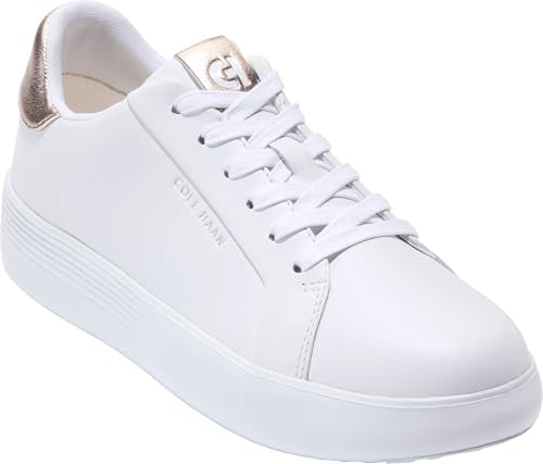 Cole Haan Women's Grand Crosscourt Joy Platform Sneakers, Optic White/Rose Gold, 8-C US