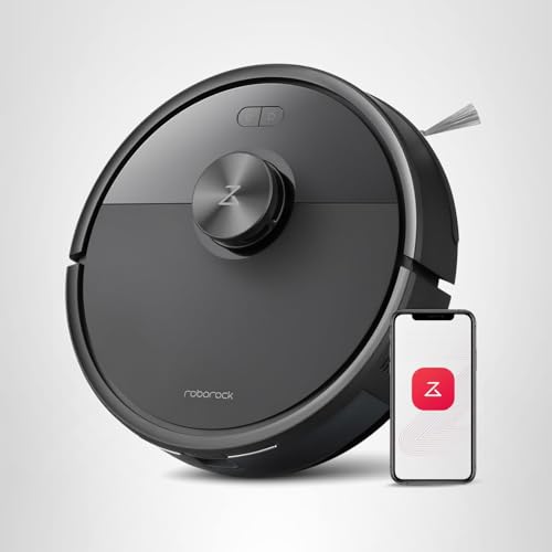 roborock Q7 M5 Robot Vacuum and Mop Combo, 10,000Pa HyperForce Suction, Robotic Vacuum Cleaner, Dual Anti-Tangle System, APP-Controlled Mopping, LiDAR Navigation, for Pet Hair and Carpet, Black