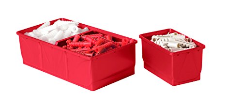 KETER 22 Inch Cantilever Plastic Portable Tool Box Organizer with Metal Latches for Small Parts, Hardware and Tool Storage and Organization