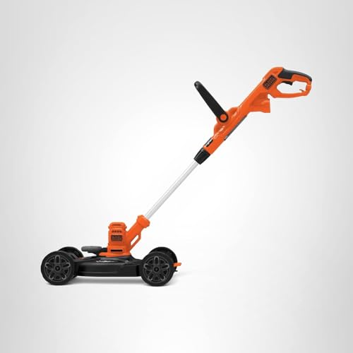 BLACK+DECKER Electric Lawn Mower, Weed Eater and Edger 3-in-1 Combo, Corded 12-Inch 6.5 Amp Electric Weed Wacker and Compact Push Mower (BESTA512CM)