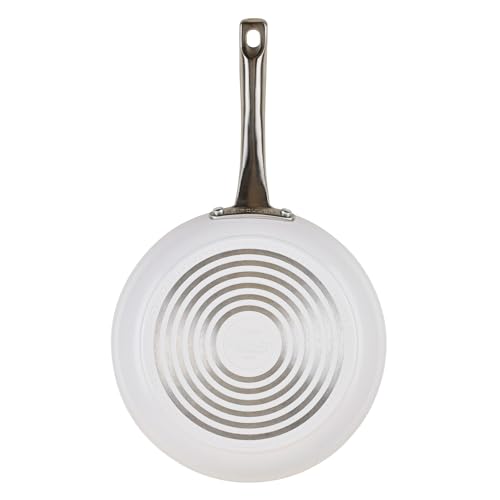 Circulon Halo with LaserDefense Ceramic Nonstick Pots and Pans with Lids, Compatible with All Stovetops, Made without PFAS, Dishwasher and Oven Safe, 11 Piece Cookware Set - Pearl White