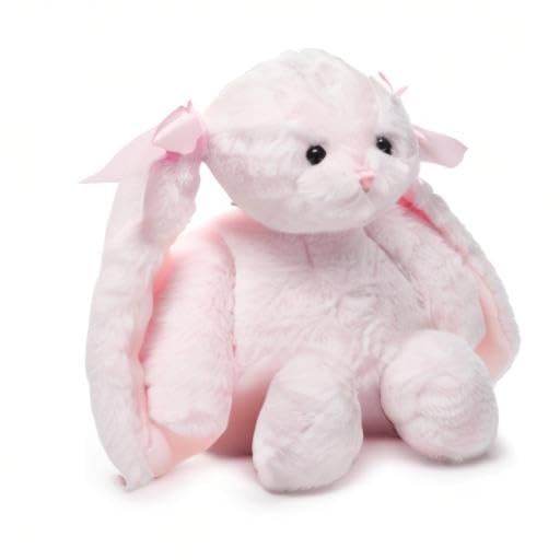 Bearington Light Pink Plush Easter Bunny Stuffed Animal - 14" Soft Cuddly Easter Rabbits with Fluffy Fur and Long Ears - Adorable Stuffed Bunnies Toy Gifts for Kids, Babies, and Holiday Celebrations