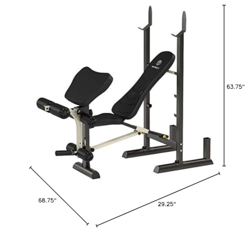 Marcy Folding Standard Weight Bench – Easy Storage MWB-20100, Incline
