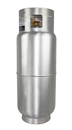 Flame King 43.5LB Aluminum Forklift Propane Tank with Gauge, Corrosion-Resistant and Rust-Free, DOT and TC Compliant, Lightweight, Rugged-Designed