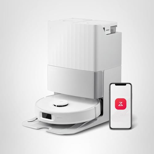 Roborock Qrevo Edge S5A Robot Vacuum and Mop, 18,500Pa, Zero-Tangling, DuoDivide Main Brush, FlexiArm Side Brush, Hot Water Mop Washing & Self-Cleaning, Warm Air Drying, Self-Emptying, White