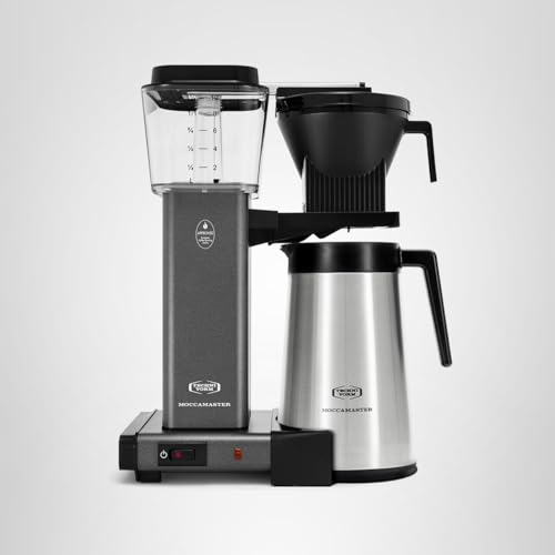 Technivorm Moccamaster 79317 KBGT thermal Carafe 10-Cup Coffee Maker 40 Ounce, Stone Grey 1.25l