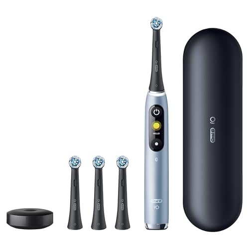 Oral-B iO Series 9 Electric Toothbrush with 4 Brush Heads, Aqua Alabaster
