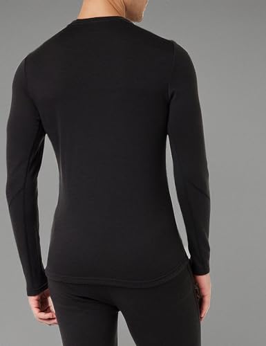 Helly-Hansen LIFA Merino Midweight Crew Base Layer for Men - Warm & Breathable, Ideal for Winter Sports & Outdoor Activities, 990 Black - L