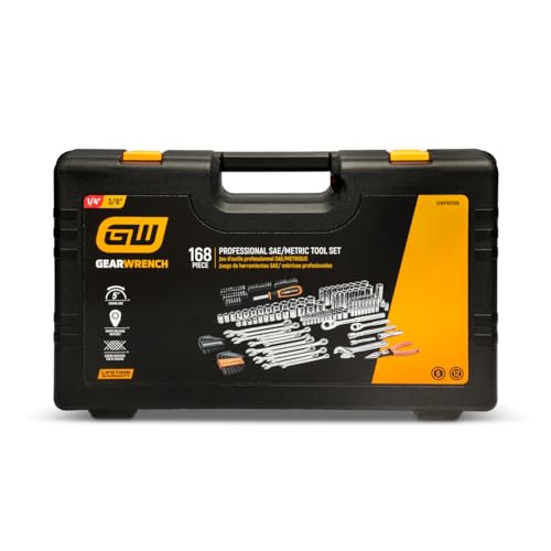 GEARWRENCH 168 Piece 1/4" & 3/8" Drive 72-Tooth 6 Point Professional Tool Set | GWPRO168A