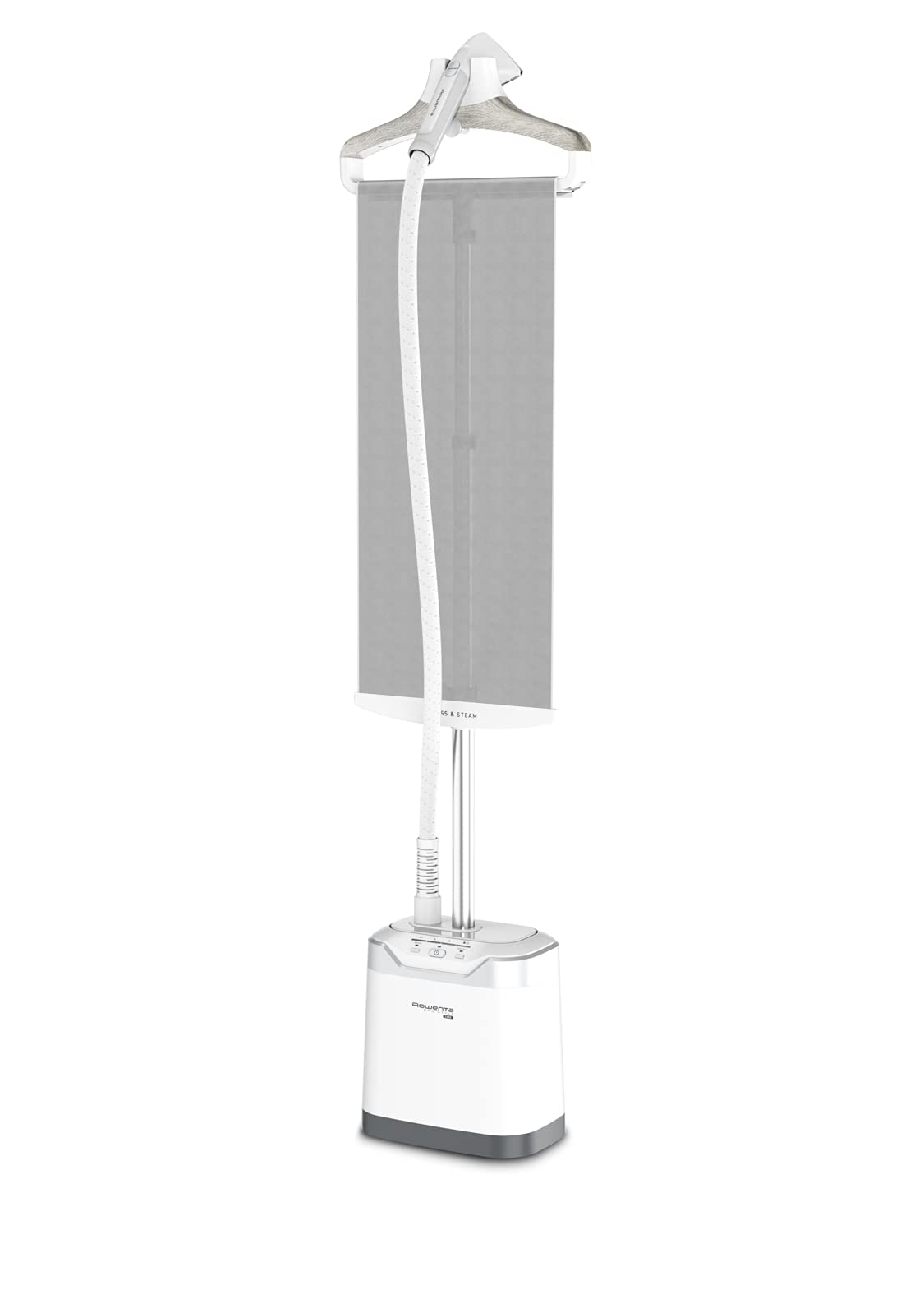 Rowenta Professional Full Size Steamer for Clothes with Screen 65 Inches 1.3 Liter Capacity 1700 Watts Ironing, Fabric Steamer, Garment Steamer, Adjustable IS8440