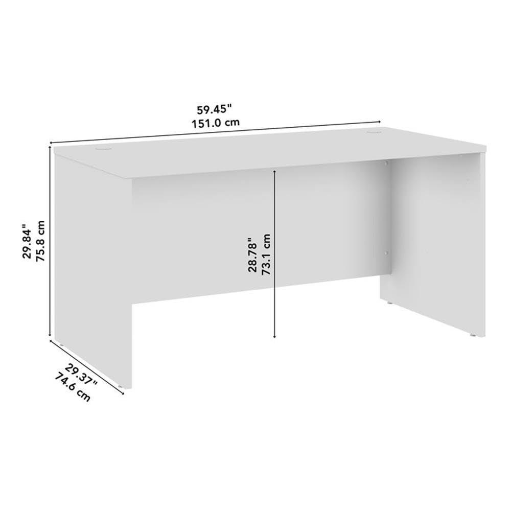 Bush Business Furniture Studio C 60W x 30D Office Desk in Natural Elm, Computer Table for Home or Professional Workspace