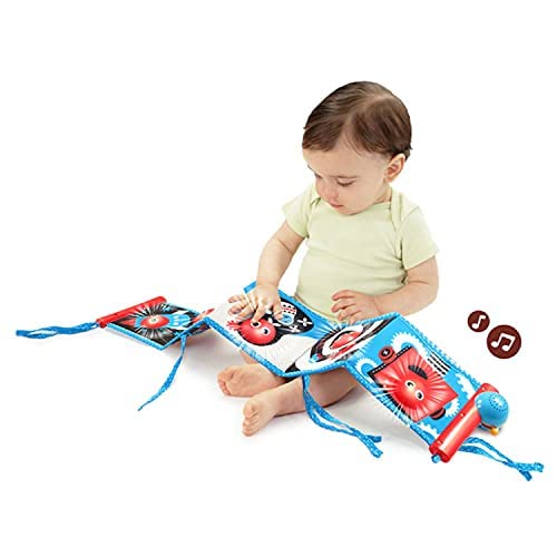 Yookidoo First Soft Cloth Baby Book - Lights and Music (0 to 12 Months). Essential Toy for Infant and Newborn's Playmats Promotes Sensory Development and Tummy-Time Training