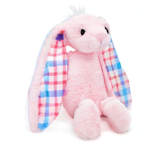 Plushible Easter Bunny Stuffed Animal, 14" (Pink) - Soft Embroidered Stuffed Bunny Plush Toy for Kids, Newborns, Boys & Girls, Cuddly and Adorable Plush Toys, Ideal for Birthdays & Gift Day