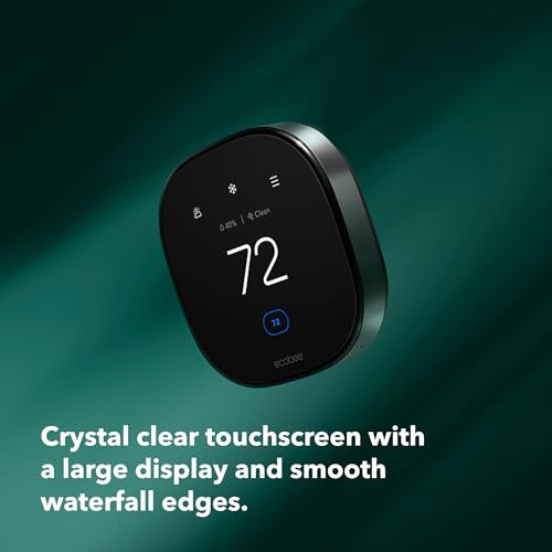 ecobee Smart Thermostat Premium with Smart Sensor and Air Quality Monitor - Programmable Wifi Thermostat - Works with Siri, Alexa, Google Assistant