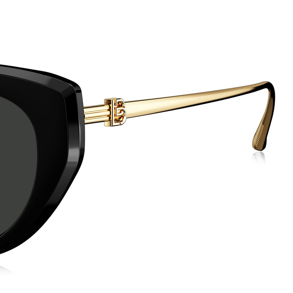 BOLON Women Lady Trendy Cat Eye Polarized Sunglasses BL5097 Bhaktapur 54mm, Exclusive Eyewear Brand of EssilorLuxottica