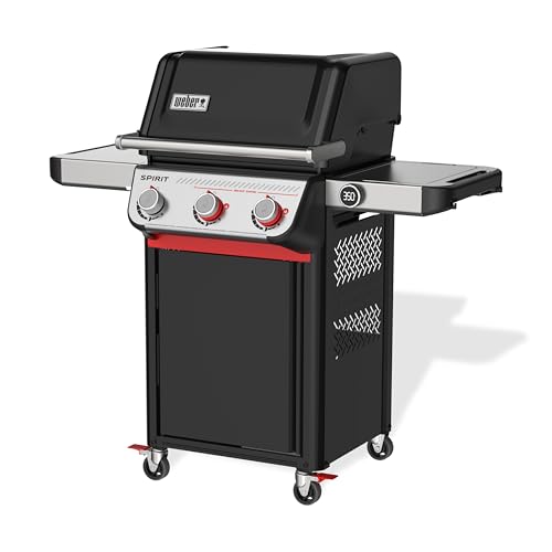 Weber Spirit EP-325 Liquid Propane Gas Grill for Outdoor Cooking and BBQ, 3 Boost Burners, Black