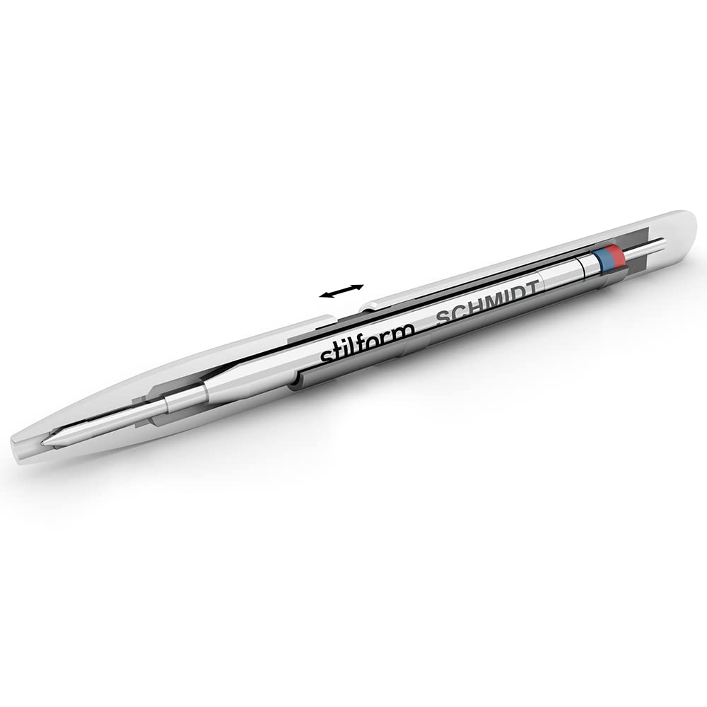 stilform 200036 Ballpoint Pen - Patented Sliding Cap with Magnetic Mechanism - Matt Titanium