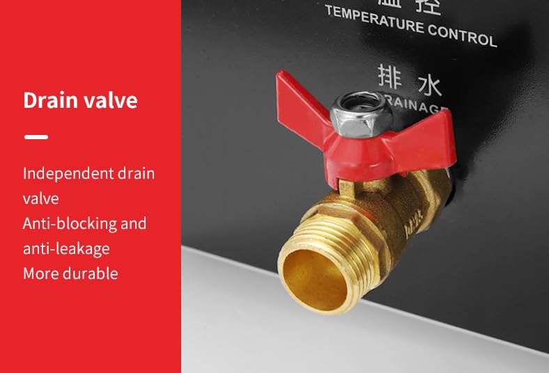 Koalalko Commercial Pasta Cooker with Drain Valve 3 Independent Tank 6 Pasta Strainers Noodle Cooking Machine Pasta Makers Boiler Temperature Adjustable Boiler For Spaghetti Ramen 110V US plug