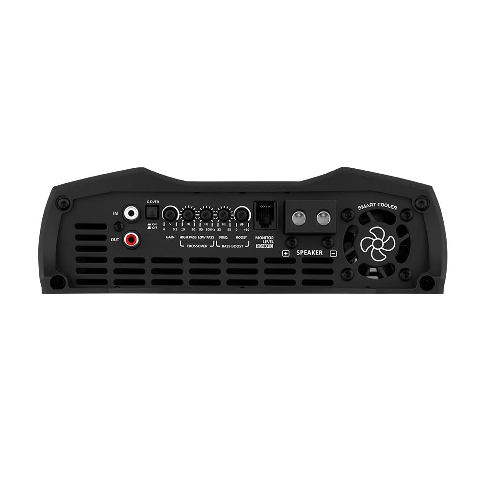 Taramps MD 4000.1 1 Ohm Car Audio Amplifier, 4000W RMS Full Range Digital Monoblock Class D Mosfet Amp, Crossover High/Low Pass Filter, Bass Boost, Gain Control LED Power Indicator, High Performance