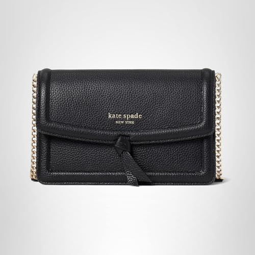 kate spade new york KNOTT PEBBLED LEATHER flap crossbody