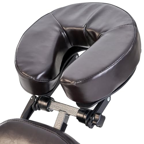 Master Massage Bedford Massage Chair Full Body Portable- Lightweight Massage Chair with Carrying Case-Tattoo Chair Height Adjustable Folding Chair Face Cradle Salon SPA (Coffee)