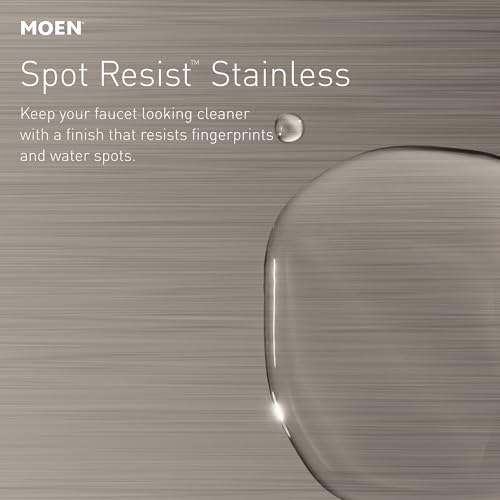Moen Reyes Stainless Pulldown Kitchen Faucet with Soap Dispenser and Power Boost, Transitional Kitchen Faucet, One-Handle High Arc, Easy Installation, Spot Resist Finish, 87932SRS