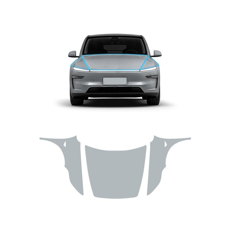 for 2025 2026 Model Y Juniper Precut Paint Protective Film 8.5 Mil TPU PPF Clear Car HD Scratch Exterior Accessories(Hood + Fender 3Pcs)
