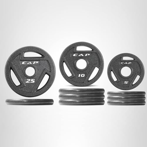 CAP Barbell 110 LB Elite Olympic 2-Inch Cast Iron Weight Plate Set