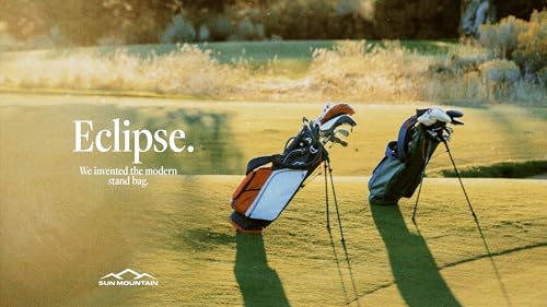 Sun Mountain Men's Eclipse 2.5 LS Lightweight Stand Golf Bag 4-Way Top - 8 Pockets, X Fit Dual Strap System, Push & Electric Cart Compatible Compression Base, 2025 Model - Cardinal