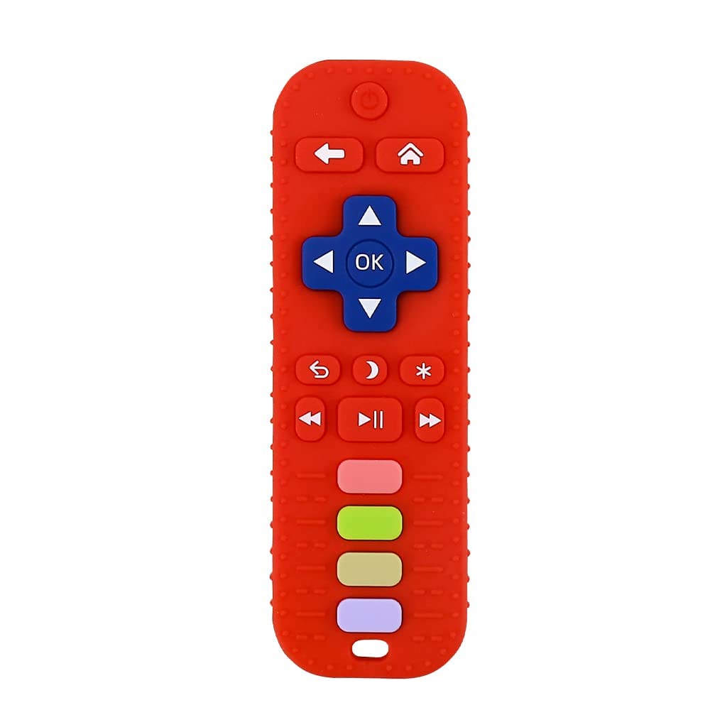 Chuya Baby Teether Toy Chew Toy for Babies 3-24 Months TV Remote Control Shape Teething Relief Baby Toys for Infants (Black)
