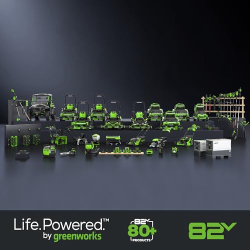 Greenworks 82V 25” Brushless (Self-Propelled) Cordless Lawn Mower, (2) 4.0Ah Batteries and Dual Port Rapid Charger (Great for Landscapers and Professionals)