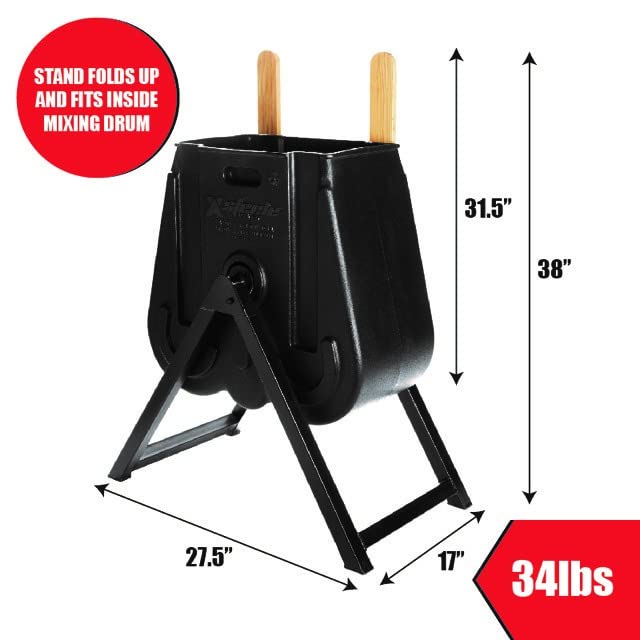 Steele Mixer – Hand-Powered Concrete Mixer – Manual Cement, Stucco, Mortar & Grout Mixer – Lightweight, No Electric Needed – Off-Grid, Emergency & DIY Ready – 34 lbs – Patented USA Design