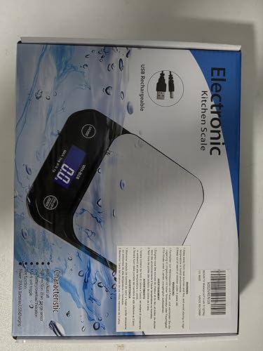 BOMATA Waterproof Kitchen Scale, 0.1g/0.01oz High Precision, 5kg/11lb, Washable, USB Rechargeable, Digital Scale for Food,Cooking, Baking, Weight Loss