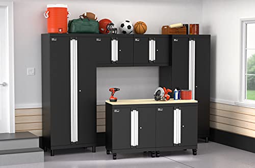 ClosetMaid ProGarage Wall Cabinet with Two Doors, Lock and Shelf, for Garage Storage, Heavy Duty Steel, Black
