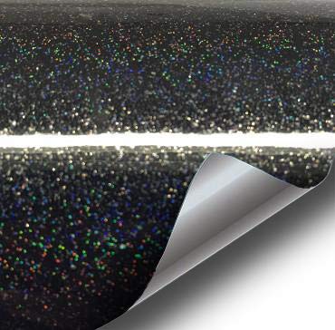 VViViD Gloss Rainbow Black Metallic Sparkle Vinyl Adhesive Wrap (50ft x 5ft)