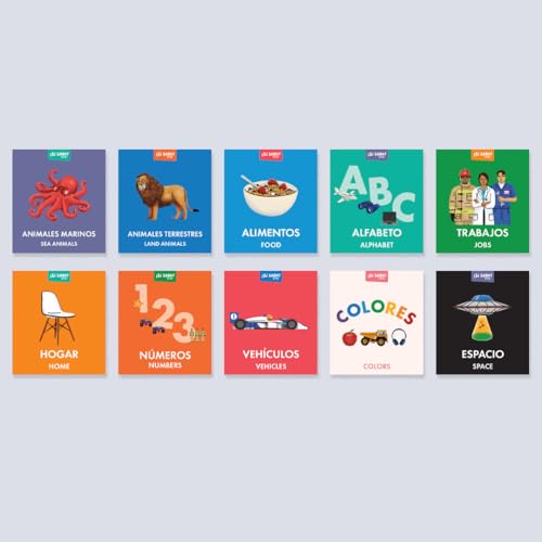 My First Bilingual Library: A Spanish-English Vocabulary Board Book Set of Colors, Numbers, Animals, ABCs, and More (Si Sabo Bilingual Books for Kids)