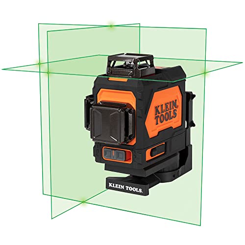 Klein Tools 80184 Laser Level 360-Degree Self-Leveling with Tripod Stand, Green Laser Level, Class 2 Laser, ≤1mW Each Beam, and Compact Tripod Kit with Mount, 2-Piece
