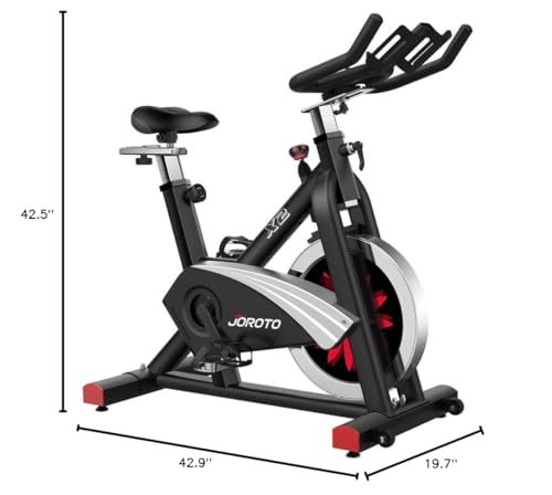 JOROTO Exercise Bike, Magnetic Resistance Stationary Bikes for Home with 40LBS Flywheel,Indoor Cycling Bike with 350LBS Weight Capacity, Low Noise, Bottle and Tablet Holder