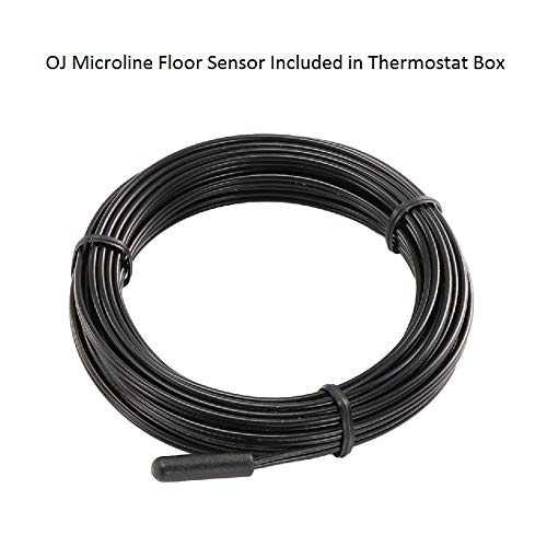 OJ Microline UTN4 Radiant Floor Heat Thermostat w/Class A GFCI - 120/240v Radiant in Floor Heating Thermostat Non-Programmable - Dual Sensing - Includes Sensor - 3-Year Warranty & USA Product Support