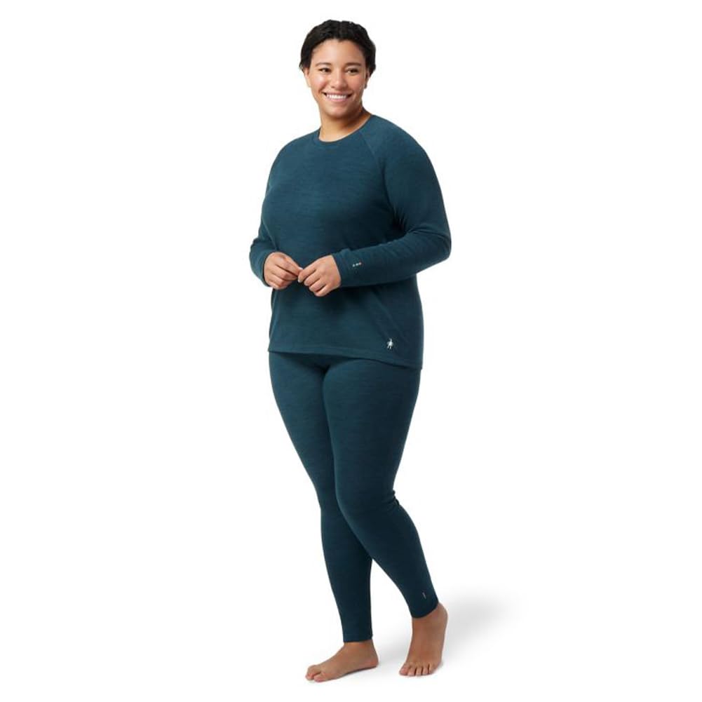 Smartwool Classic Thermal Merino Base Layer Plus Crew - Women's Twilight Blue Heather, 1X