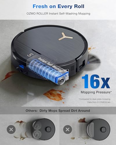 ECOVACS DEEBOT X9 PRO Omni Robot Vacuum and Mop, 16,600Pa Suction, OZMO Roller Self-Washing Mop, ZeroTangle 3.0, Triple Lift System, AI Navigation, Hands-Free Station